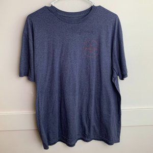 Quiksilver Blue & Red Logo Short Sleeve Shirt
